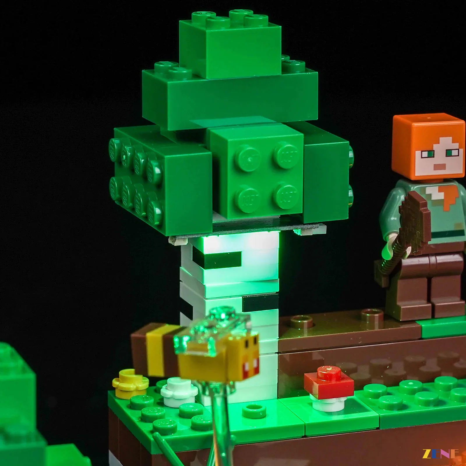 warm house window illumination scene - ZENE Bricks Light Kit for LEGO® First Night Adventure #21593