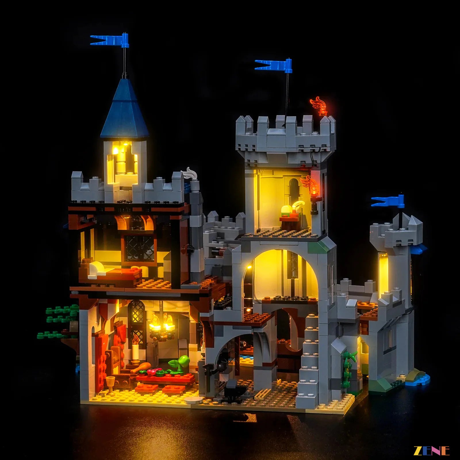 zene bricks Light Kit for Medieval Horse Knight Castle #31168