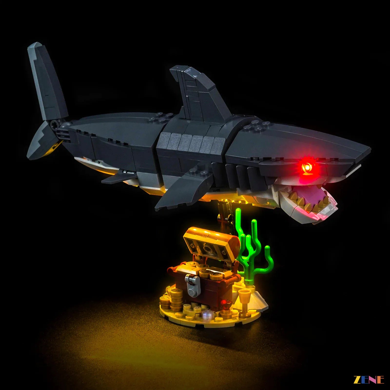zene bricks LEGO Fierce Shark with a Treasure Chest Light Kit for #31381