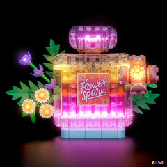 hidden LED perfume display detail - ZENE Bricks Light Kit for LEGO® Floral Decor Perfume Bottle #31383