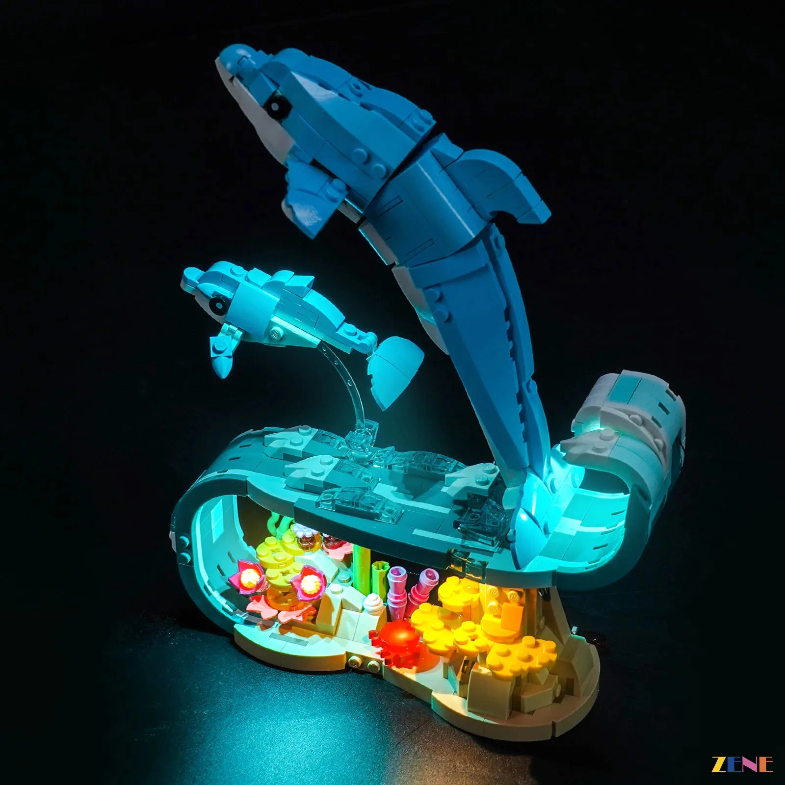 zene bricks LEGO Sea Animals: Beautiful Dolphins Light Kit for #31385