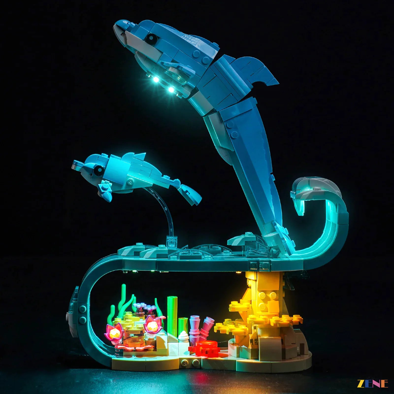 zene bricks LEGO Sea Animals: Beautiful Dolphins Light Kit for #31385