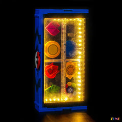 Kanto badges display case and Pokémon collection glow - ZENE Bricks Light Kit for LEGO® Kanto Region Badge Collection #40892