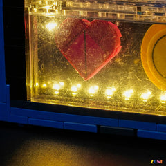 Kanto badges display case and Pokémon collection glow - ZENE Bricks Light Kit for LEGO® Kanto Region Badge Collection #40892