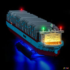 blue ocean under hull glow - ZENE Bricks Light Kit for LEGO® Maersk Dual-Fuel Container Vessel #40955