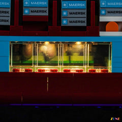 Rotterdam Shanghai night route glow - ZENE Bricks Light Kit for LEGO® Maersk Dual-Fuel Container Vessel #40955