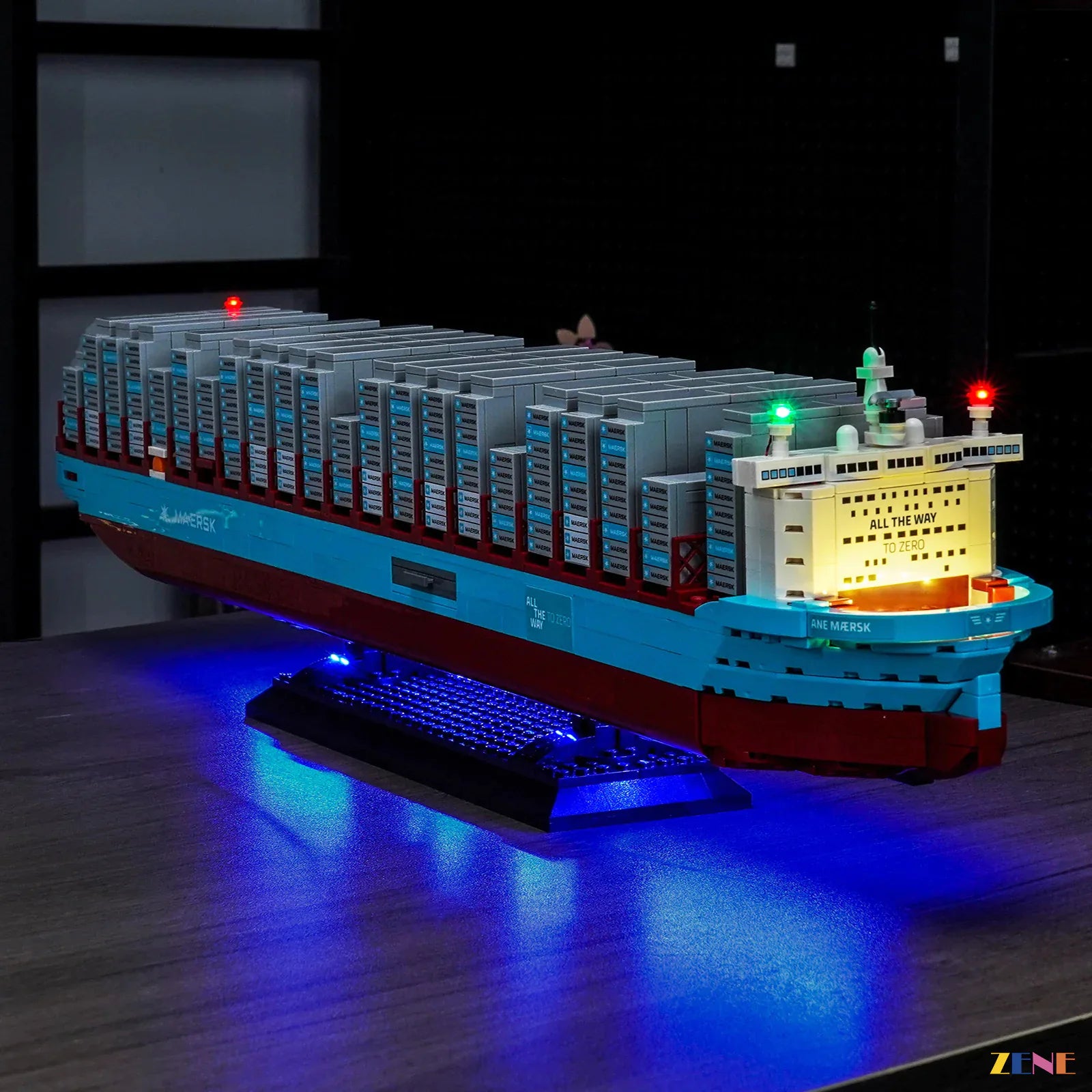 yellow bow navigation light effect - ZENE Bricks Light Kit for LEGO® Maersk Dual-Fuel Container Vessel #40955