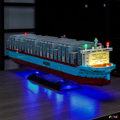 yellow bow navigation light effect - ZENE Bricks Light Kit for LEGO® Maersk Dual-Fuel Container Vessel #40955