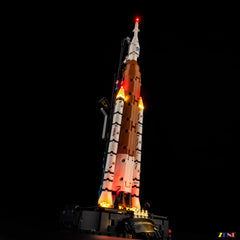 rocket engine liftoff LED glow - ZENE Bricks Light Kit for LEGO® NASA Artemis Space Launch System Rocket #42221