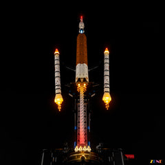 countdown launch pad night mode - ZENE Bricks Light Kit for LEGO® NASA Artemis Space Launch System Rocket #42221