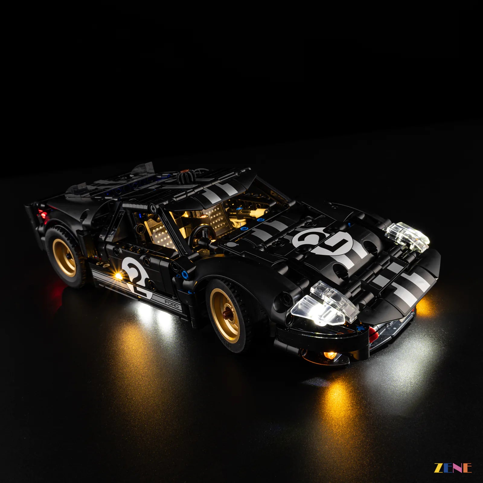 zene bricks LEGO 1966 Ford GT40 MKII Race Car Light Kit for #42223