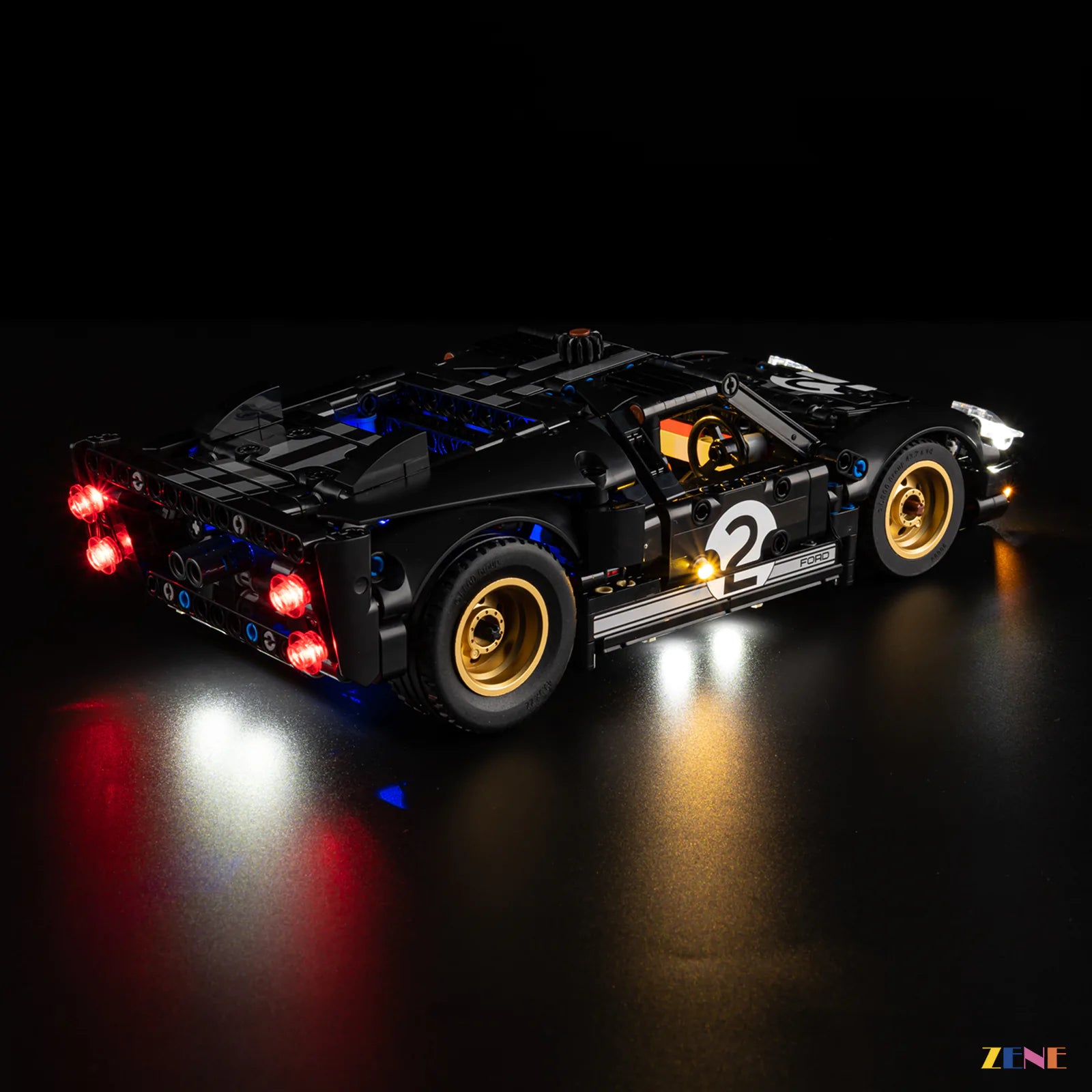 zene bricks LEGO 1966 Ford GT40 MKII Race Car Light Kit for #42223