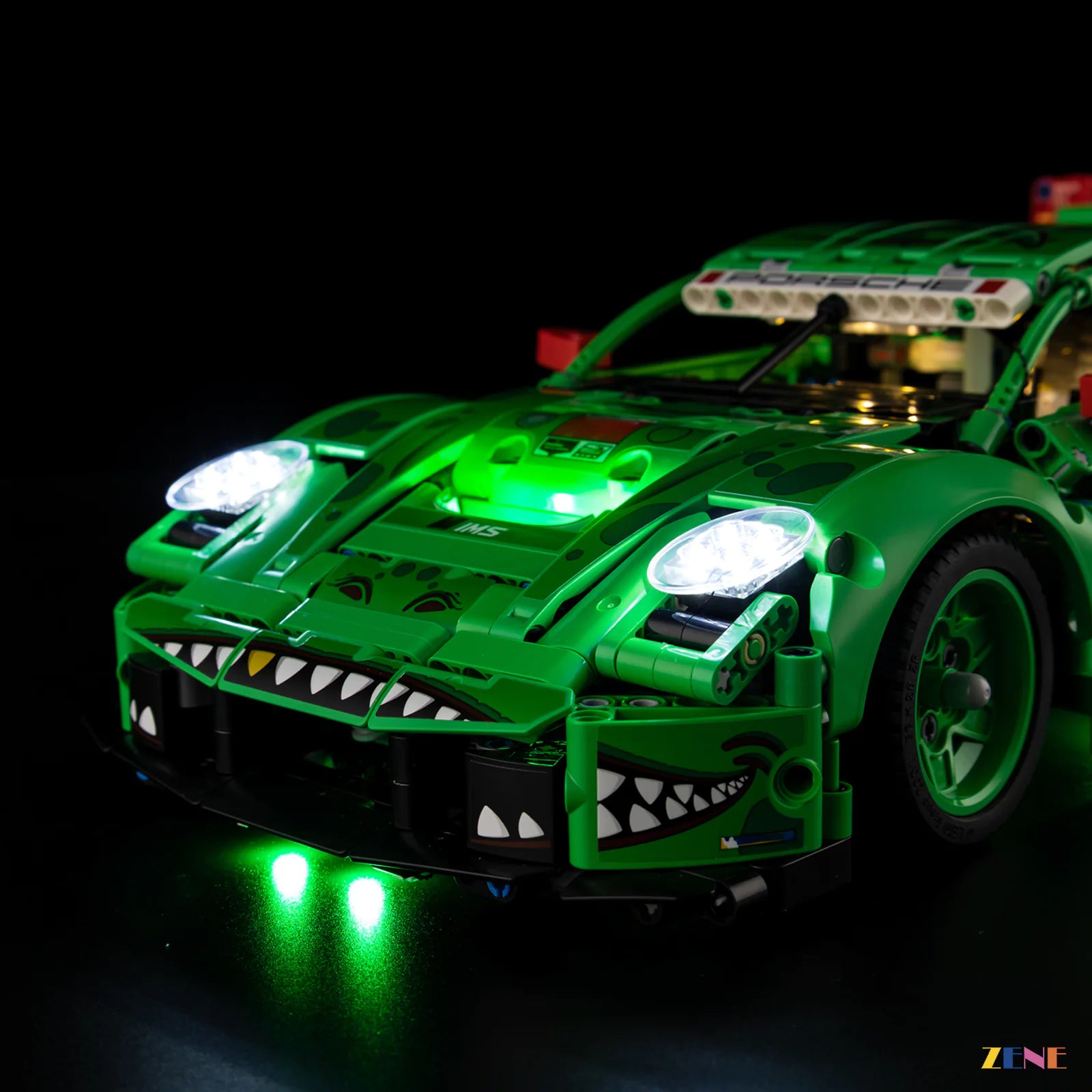 aerodynamic contour LED highlight - ZENE Bricks Light Kit for LEGO® Porsche 911 GT3 R REXY AO Racing Car #42224
