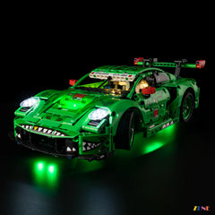 REXY racing headlights night glow - ZENE Bricks Light Kit for LEGO® Porsche 911 GT3 R REXY AO Racing Car #42224