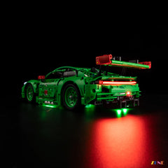 premium Porsche display LED upgrade - ZENE Bricks Light Kit for LEGO® Porsche 911 GT3 R REXY AO Racing Car #42224