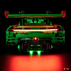 green dinosaur race livery glow - ZENE Bricks Light Kit for LEGO® Porsche 911 GT3 R REXY AO Racing Car #42224