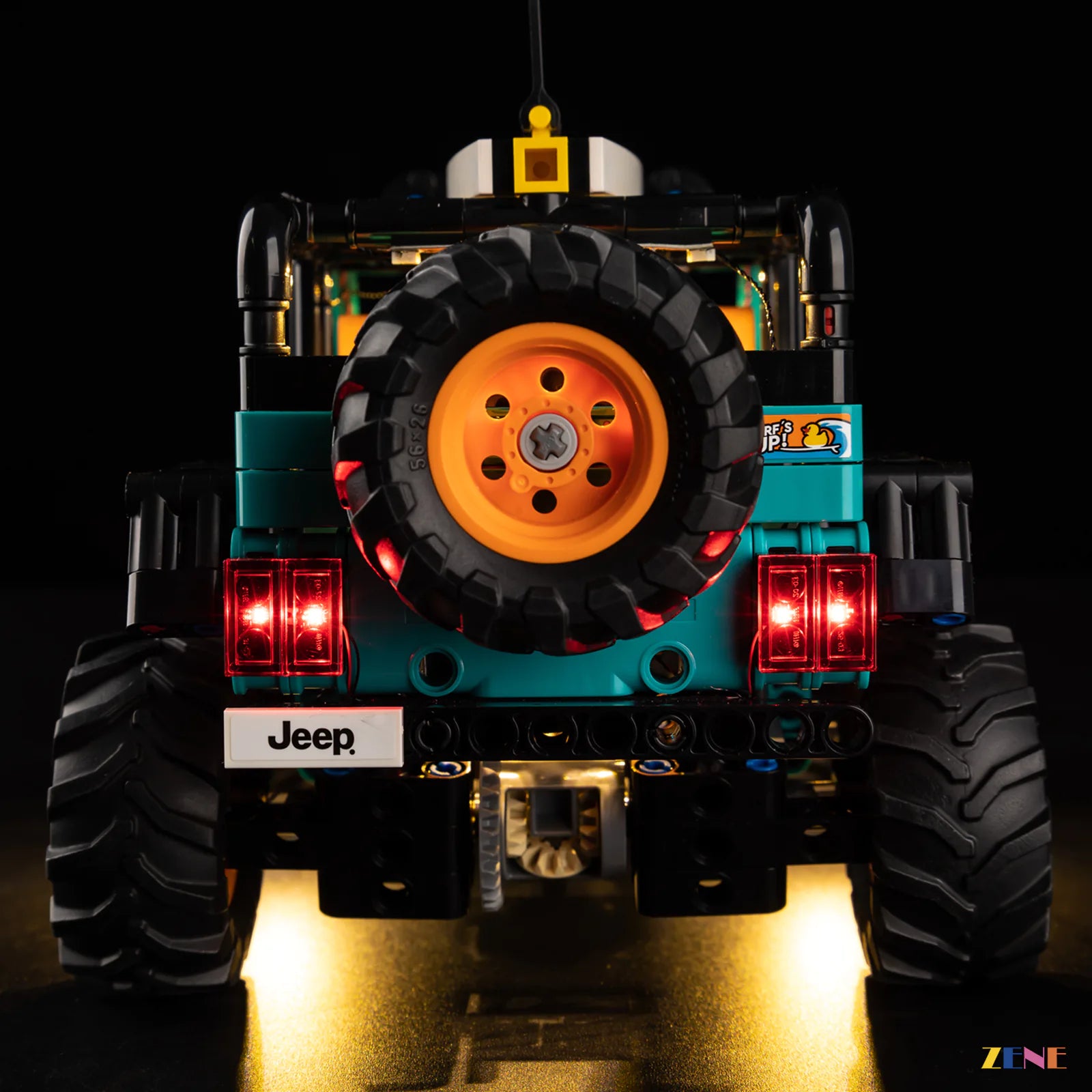 interior cabin adventure light detail - ZENE Bricks Light Kit for LEGO® Jeep Wrangler Rubicon SUV #42227
