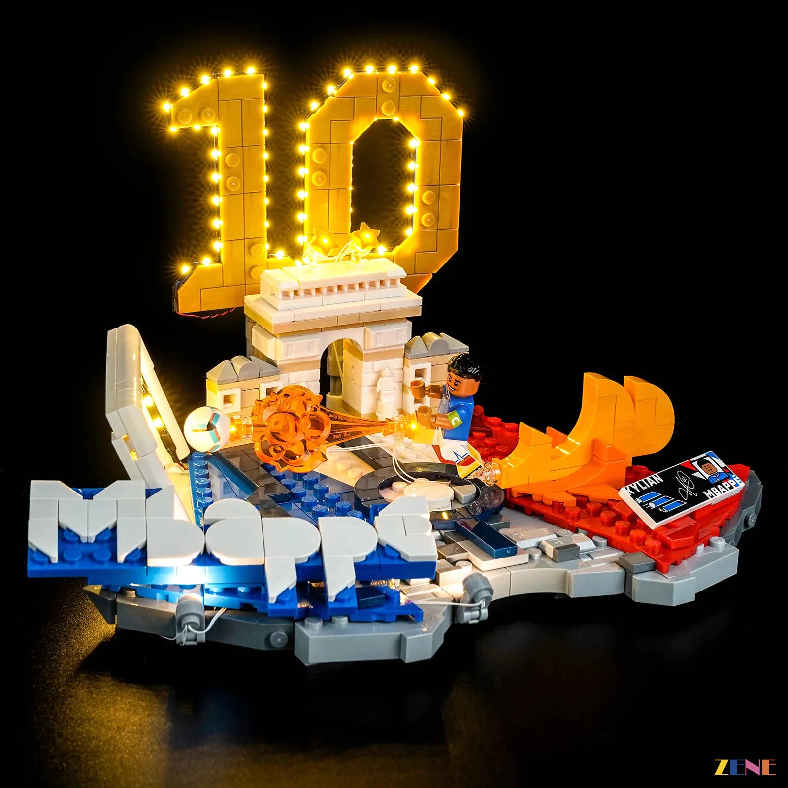 zene bricks Light Kit for Kylian Mbappé – Soccer Highlights #43013