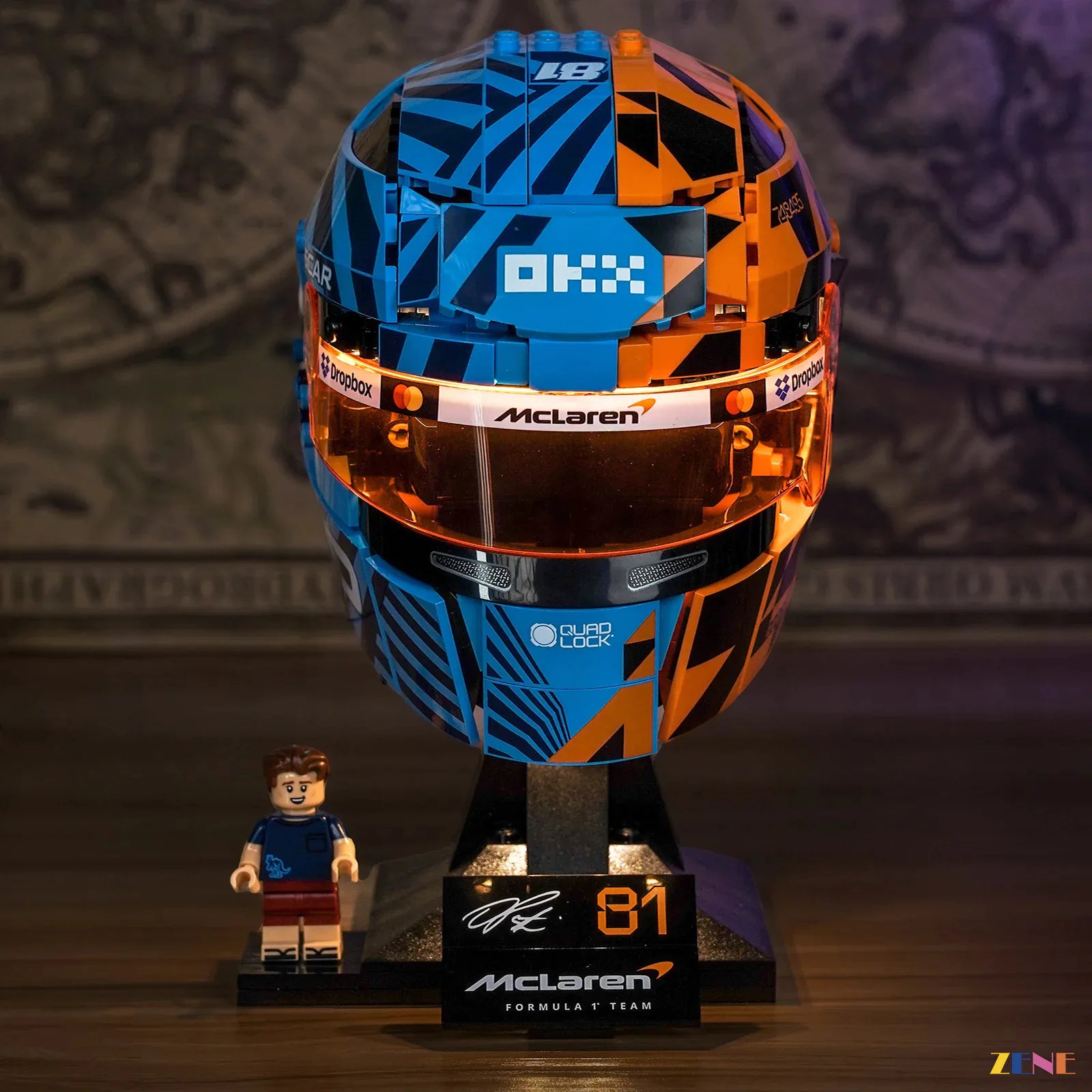 zene bricks Light Kit for McLaren Mastercard F1 Team Oscar Piastri Helmet #43017
