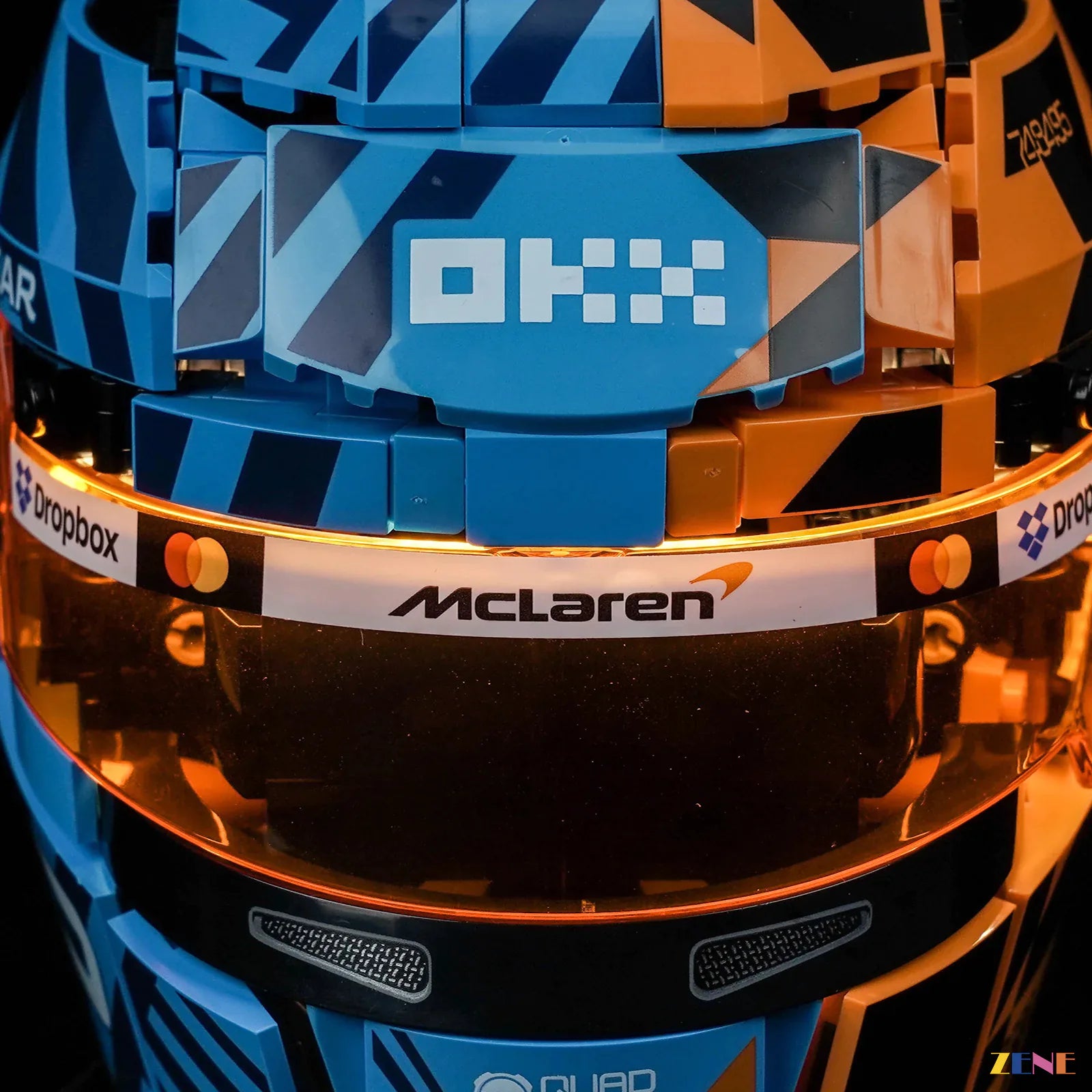zene bricks Light Kit for McLaren Mastercard F1 Team Oscar Piastri Helmet #43017
