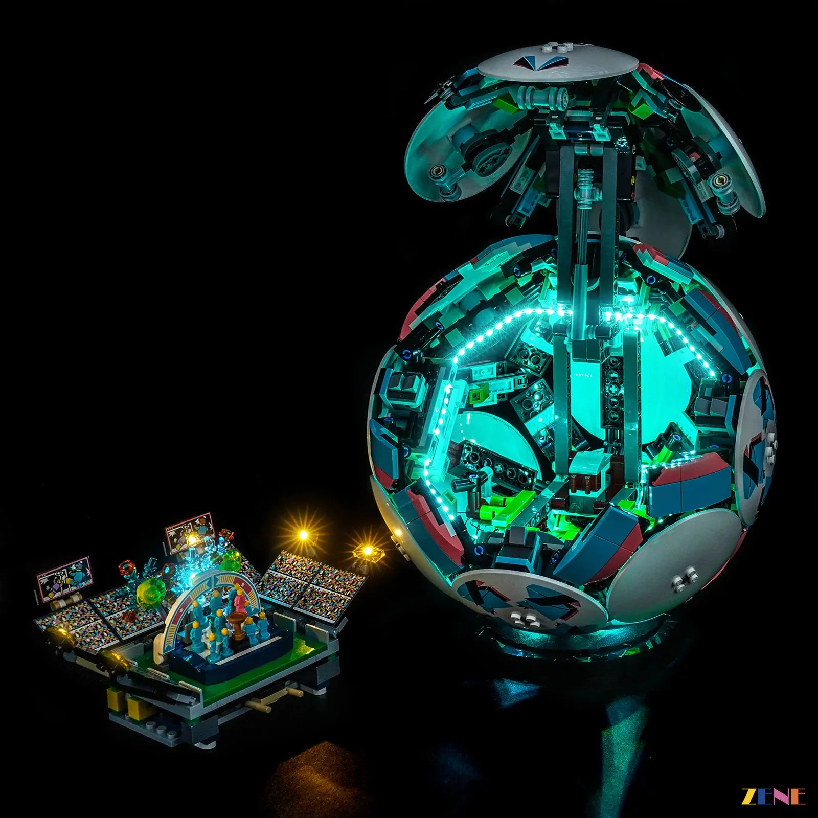 match day shelf glow upgrade - ZENE Bricks Light Kit for LEGO® Soccer Ball #43019