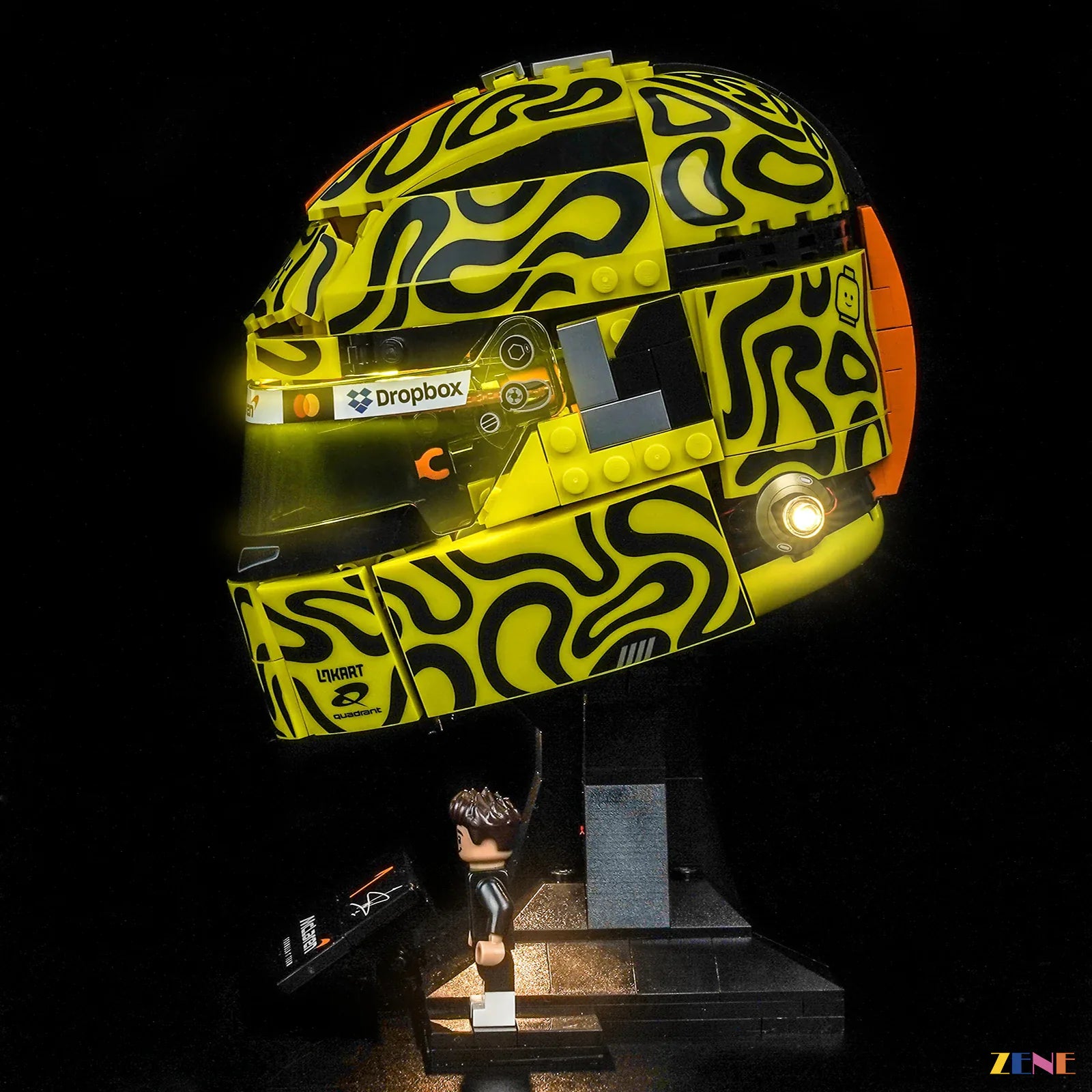 zene bricks ZENE Bricks Light Kit for LEGO McLaren Mastercard F1 Lando Norris Helmet #43023
