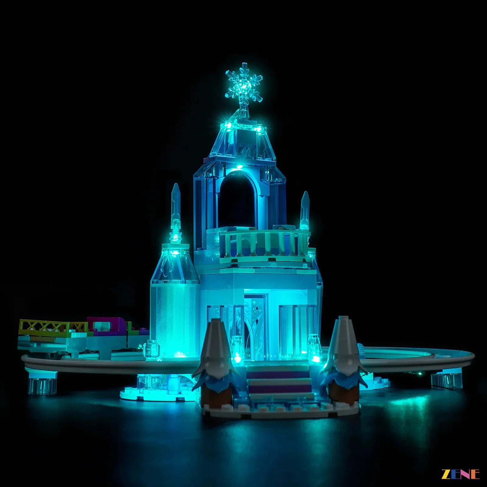frozen palace nighttime sparkle effect - ZENE Bricks Light Kit for LEGO® Elsa's Ice Castle and Snow Ride Adventure #43281