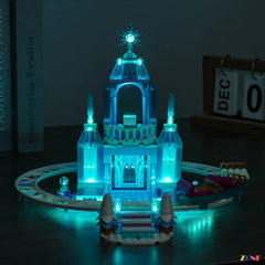 blue ice castle shimmer glow - ZENE Bricks Light Kit for LEGO® Elsa's Ice Castle and Snow Ride Adventure #43281