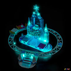 snow ride scene soft illumination - ZENE Bricks Light Kit for LEGO® Elsa's Ice Castle and Snow Ride Adventure #43281