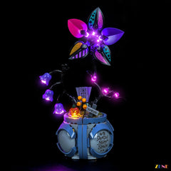 textured leaves gentle purple lighting - ZENE Bricks Light Kit for LEGO® Sally's Flowerpot #43288