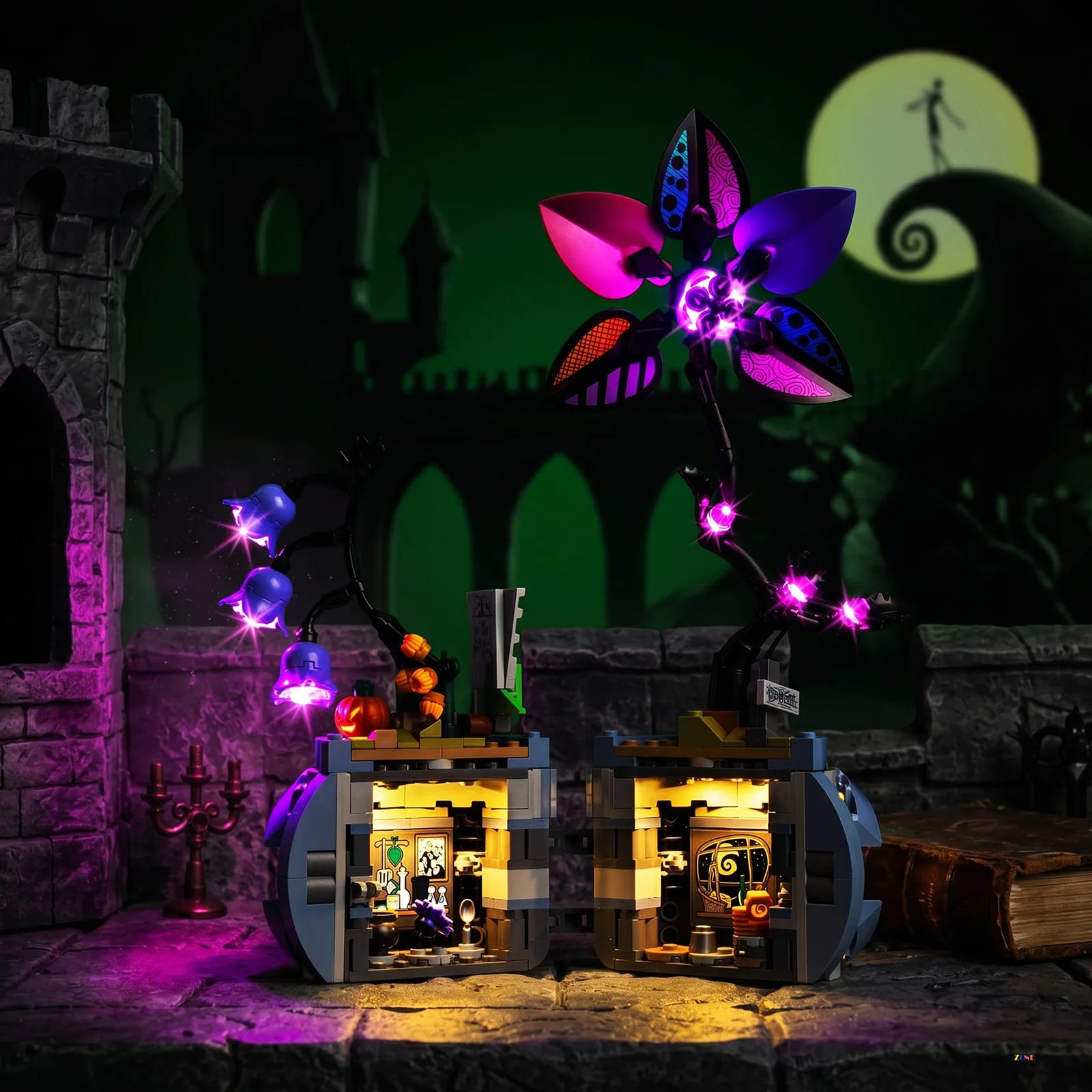 hidden potion lab interior illumination - ZENE Bricks Light Kit for LEGO® Sally's Flowerpot #43288