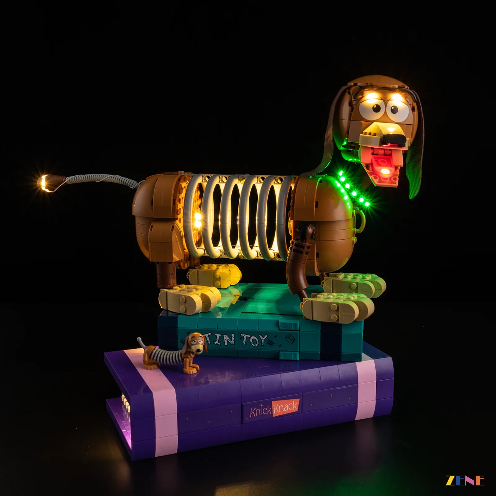 friendship themed shelf night glow - ZENE Bricks Light Kit for LEGO® Toy Story Slinky Dog Bookends #43301