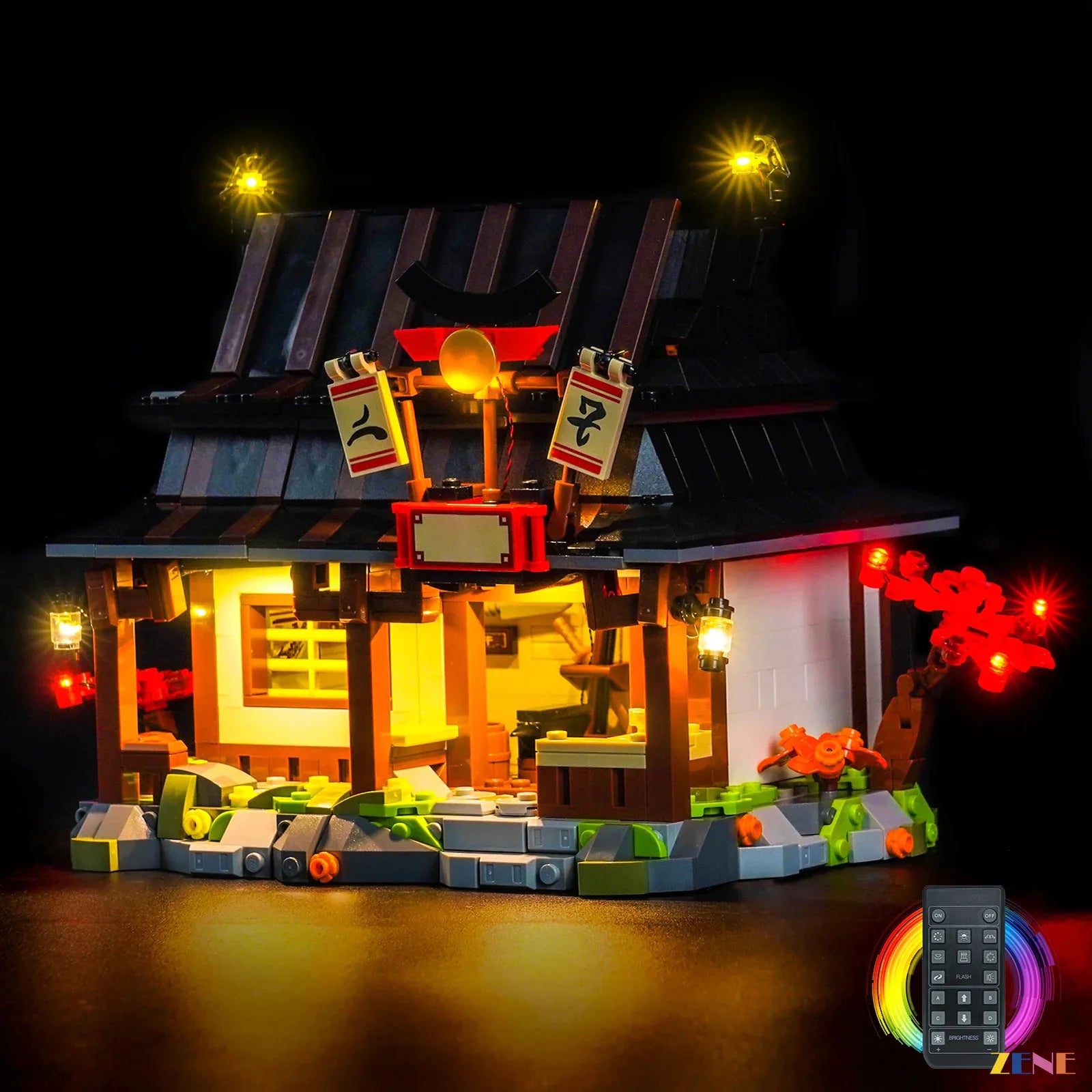 weapon rack accent light effect - ZENE Bricks Light Kit for LEGO® Four Weapons Blacksmith 15th Anniversary #71858