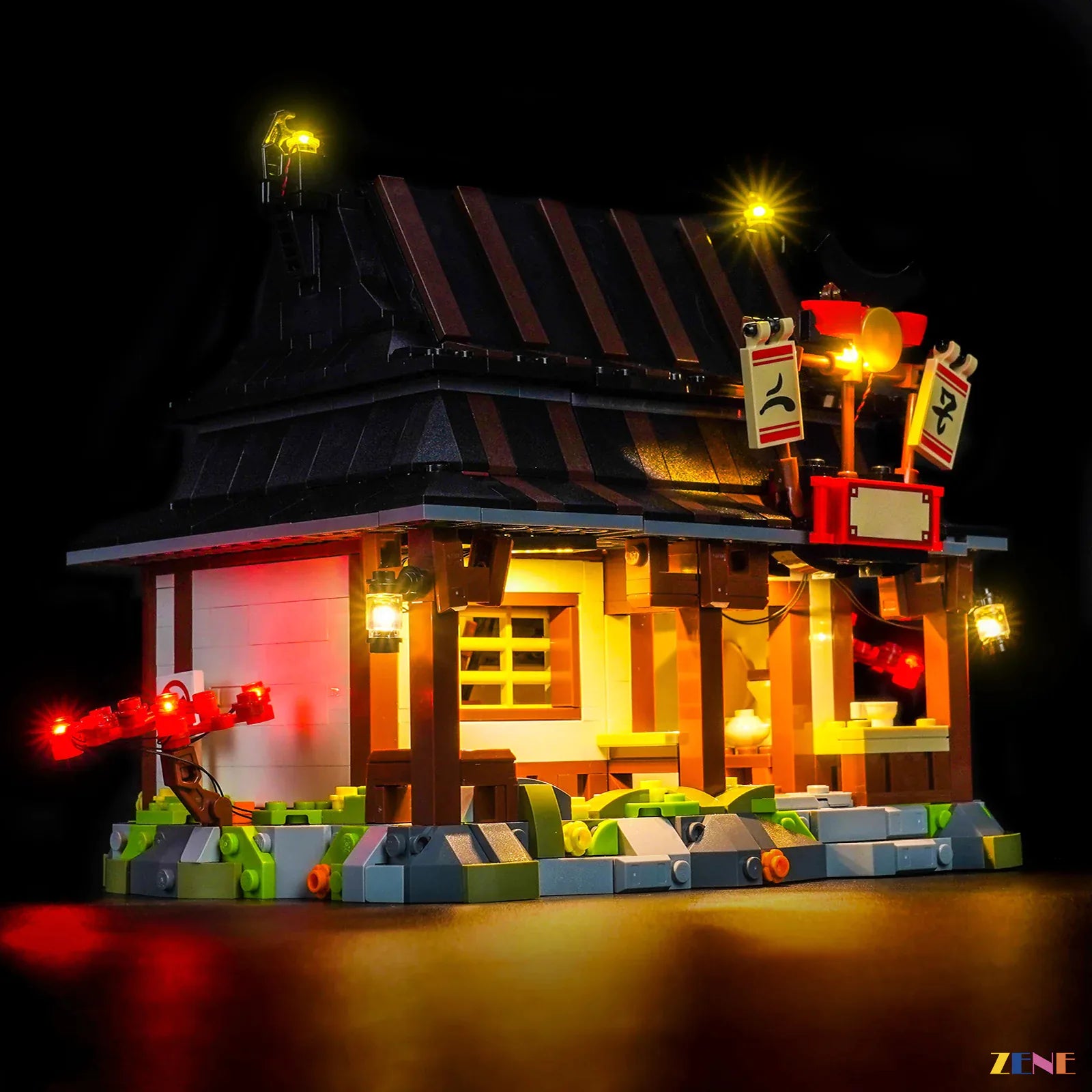 spinjitzu legacy workshop illumination kit - ZENE Bricks Light Kit for LEGO® Four Weapons Blacksmith 15th Anniversary #71858