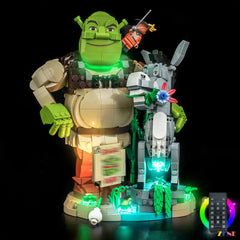 green swamp slime foot glow - ZENE Bricks Light Kit for LEGO® Shrek Donkey and Puss in Boots #72423