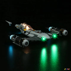 cyan twin engine energy lighting - ZENE Bricks Light Kit for LEGO® The Mandalorian's N-1 Starfighter #75325