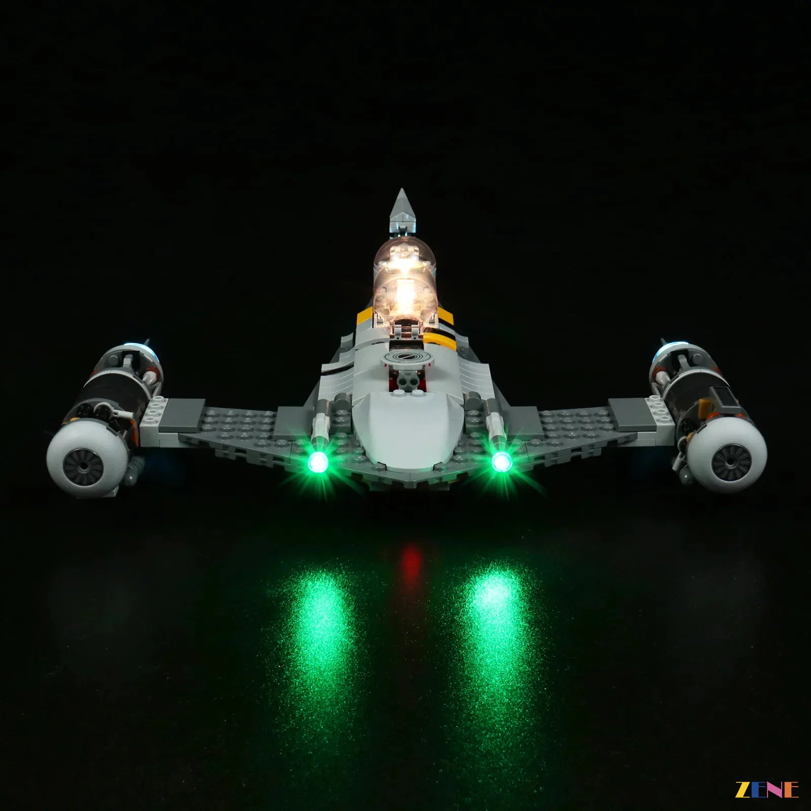 red laser cannon display effect - ZENE Bricks Light Kit for LEGO® The Mandalorian's N-1 Starfighter #75325