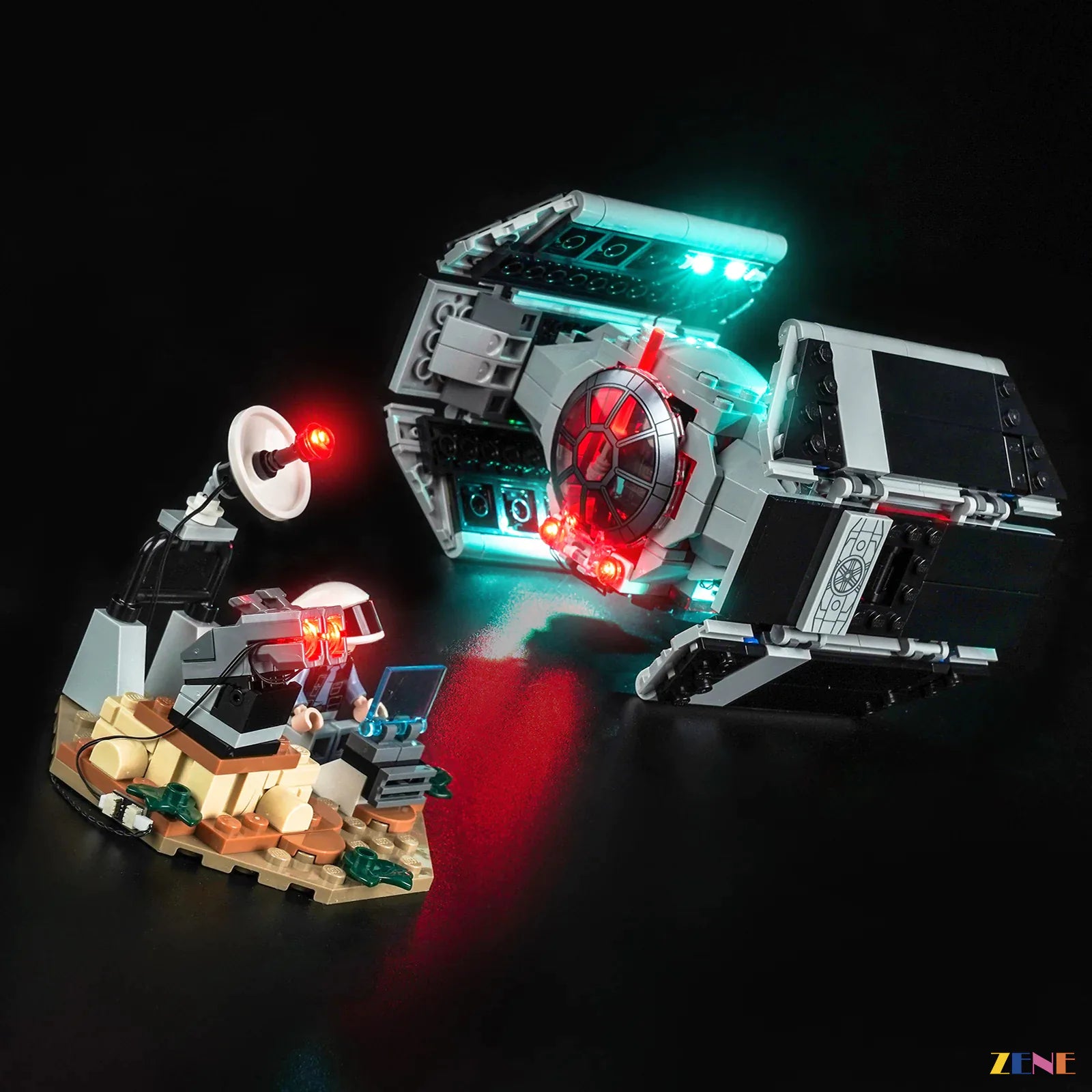 zene bricks Light Kit for SMART Play: Darth Vader's TIE Fighter #75421