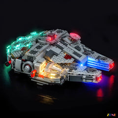 icy blue engine core glow - ZENE Bricks Light Kit for LEGO® SMART Play Millennium Falcon #75426