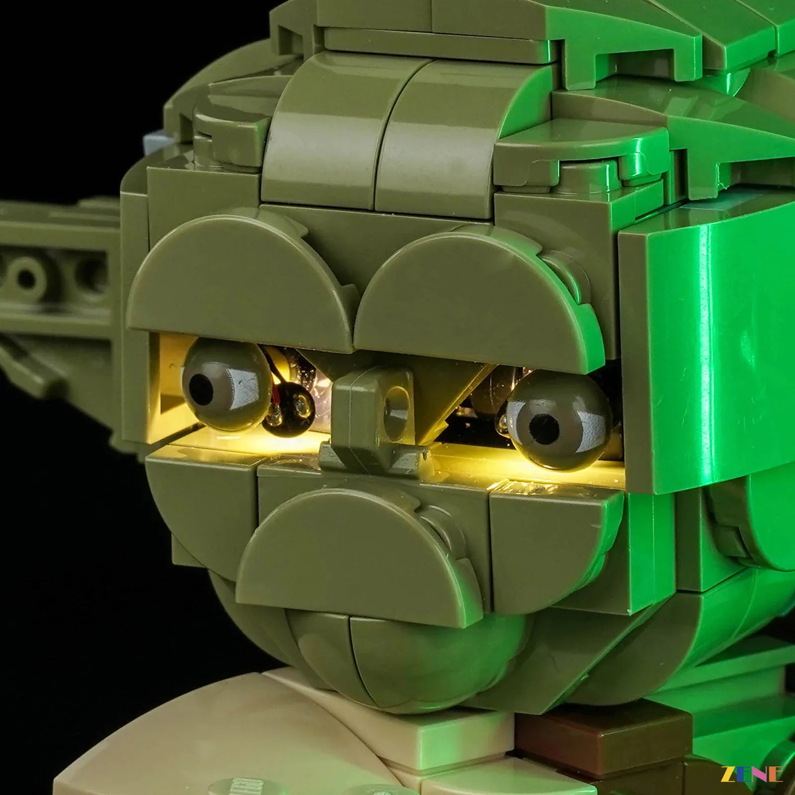 Jedi Master shelf display lights - ZENE Bricks Light Kit for LEGO® Yoda Bust #75438