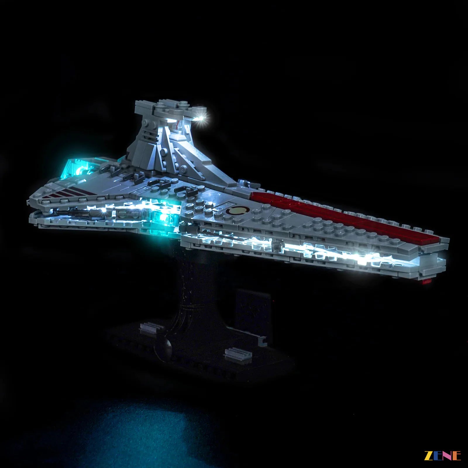 Republic flagship combat display lighting - ZENE Bricks Light Kit for LEGO® Venator-Class Attack Cruiser #75441 Ver.2