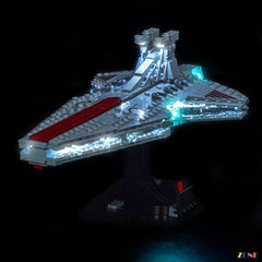 Clone Wars warship shelf glow - ZENE Bricks Light Kit for LEGO® Venator-Class Attack Cruiser #75441 Ver.2