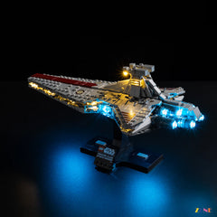 blue ion engine cruiser glow - ZENE Bricks Light Kit for LEGO® Venator-Class Attack Cruiser #75441