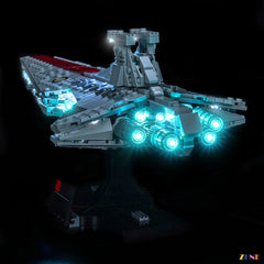star cruiser silhouette lighting depth - ZENE Bricks Light Kit for LEGO® Venator-Class Attack Cruiser #75441 Ver.2