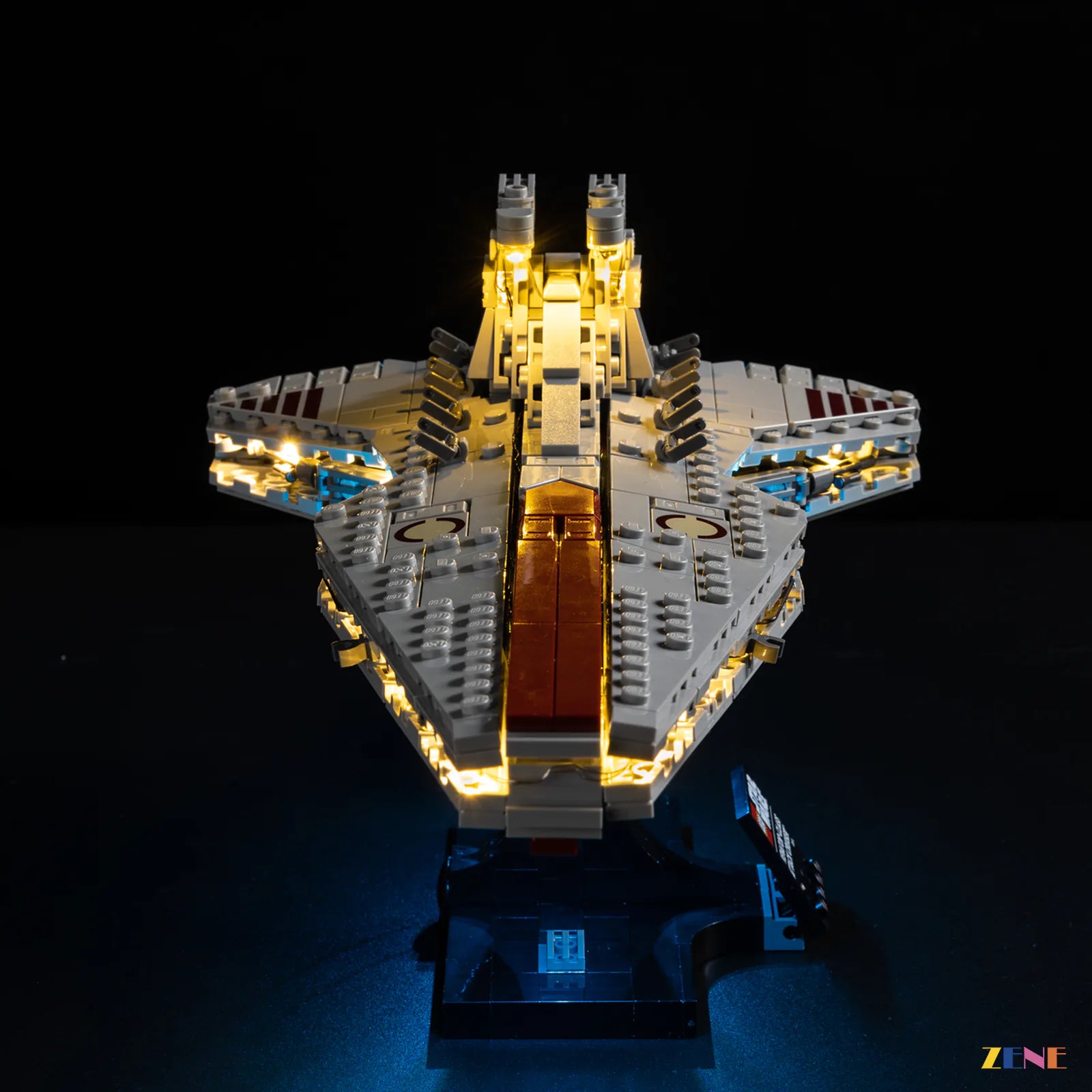 massive rear engine blue lighting - ZENE Bricks Light Kit for LEGO® Venator-Class Attack Cruiser #75441