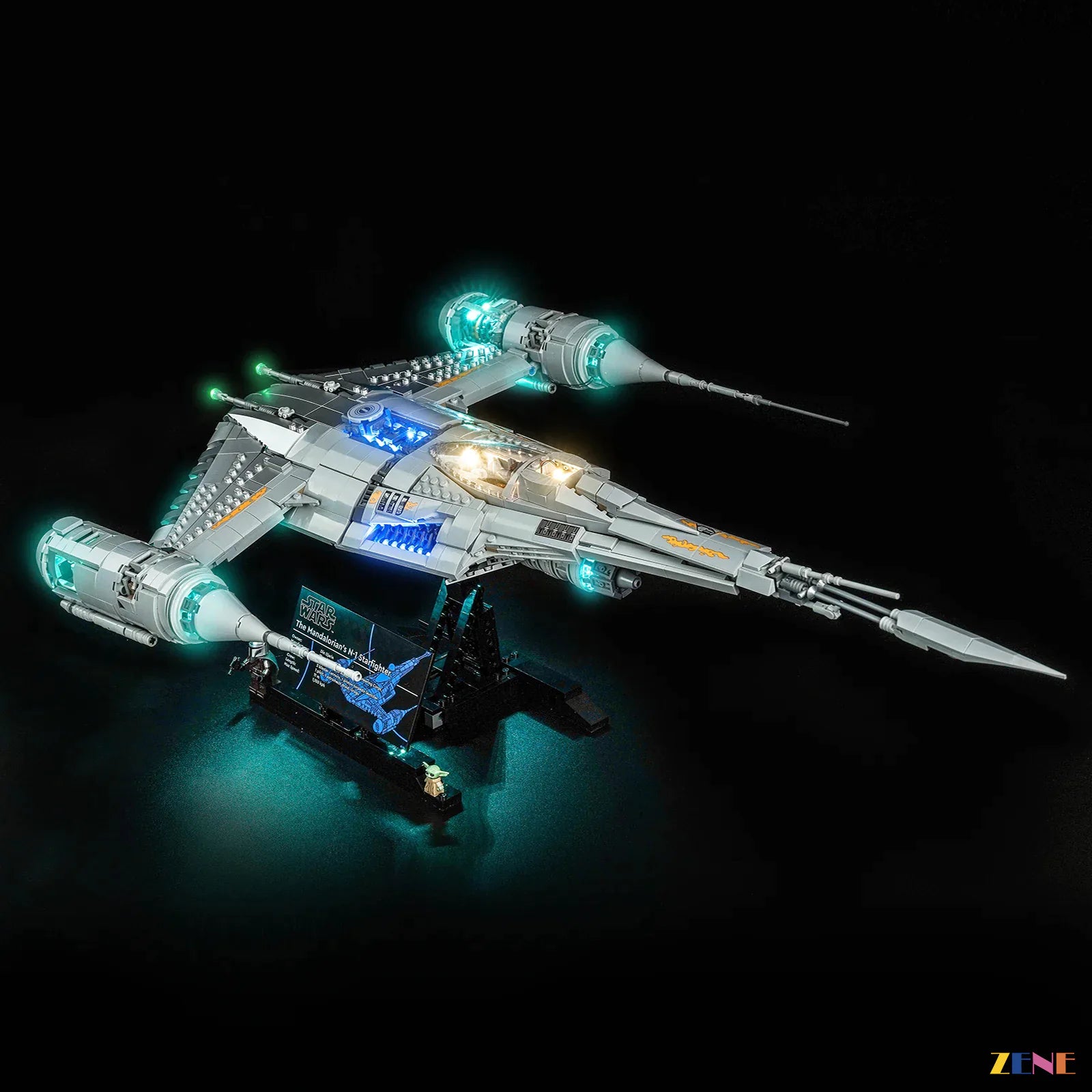 zene bricks Light Kit for The Mandalorian's N-1 Starfighter #75442