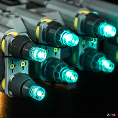 Star Wars shelf night display - ZENE Bricks Light Kit for LEGO® Anzellan Starship #75445