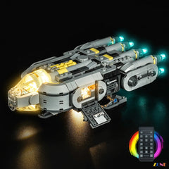 cyan blue engine core lighting - ZENE Bricks Light Kit for LEGO® Anzellan Starship #75445