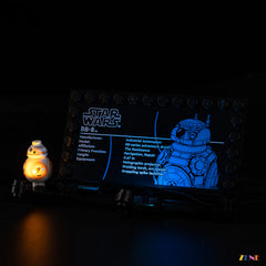 Force Awakens droid illumination upgrade - ZENE Bricks Light Kit for LEGO® BB8 Astromech Droid #75452