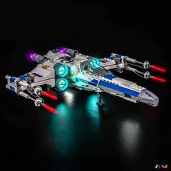 deep space patrol display glow - ZENE Bricks Light Kit for LEGO® New Republic X-Wing Starfighter #75460